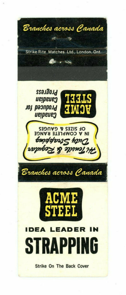 acme coke matchbook